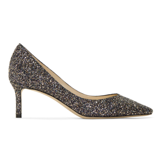 Jimmy Choo Multicolor Glitter Romy 60 Heels