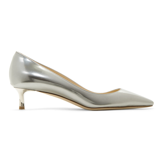 Jimmy Choo Silver Metallic Romy 40 Heels