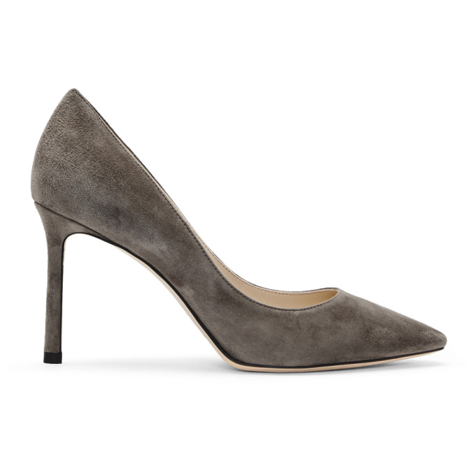 Jimmy Choo Grey Suede Romy 85 Heels