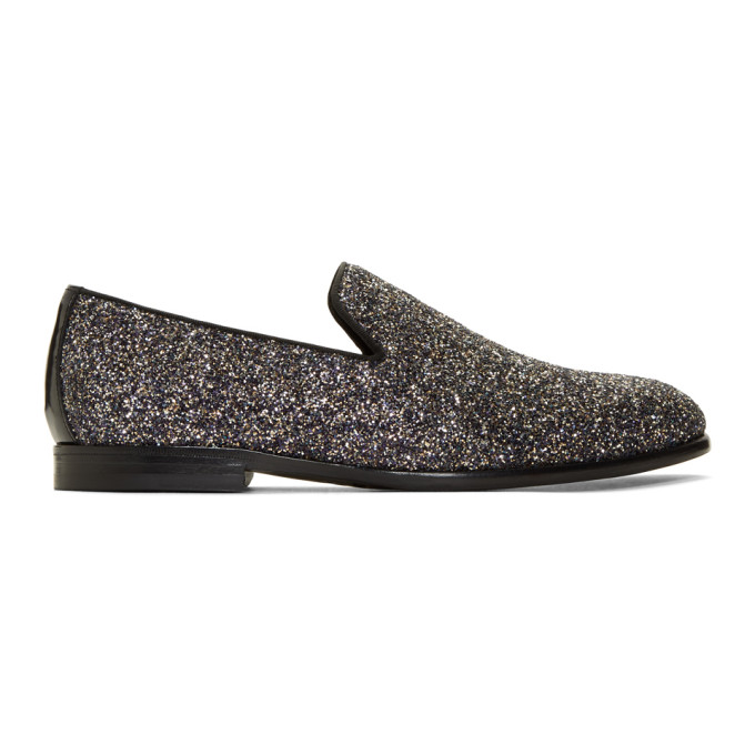 Jimmy Choo Multicolor Glitter Marlo Loafers