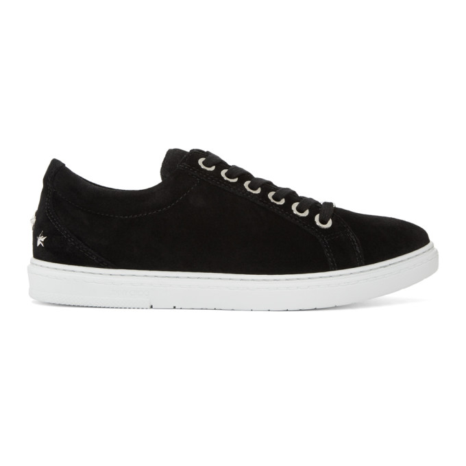 Jimmy Choo Black Suede Cash Sneakers