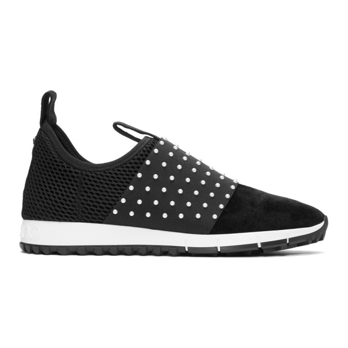 Jimmy Choo Black Suede Oakland Sneakers