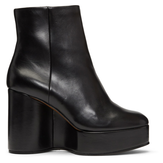 Clergerie Black Belen Wedge Ankle Boots