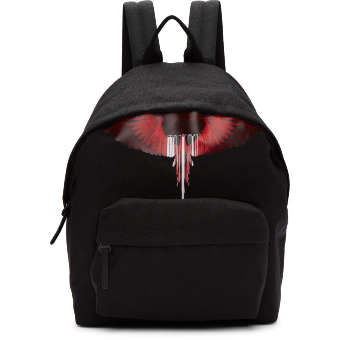 Marcelo Burlon County of Milan Black Wings Barcode Backpack