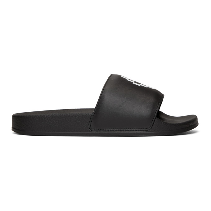 Marcelo Burlon County of Milan Black Cross Slides
