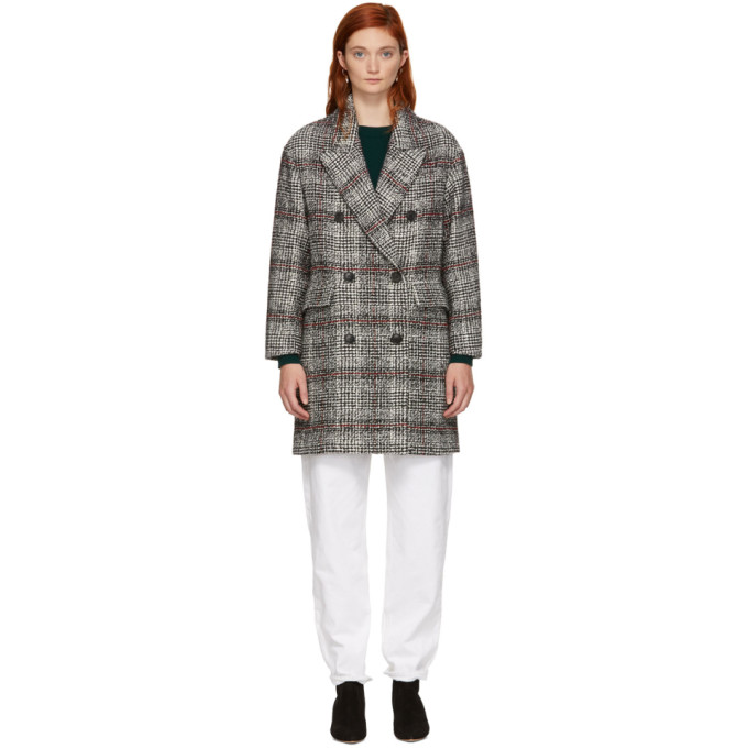 Isabel Marant Etoile Black & White Ebra Coat