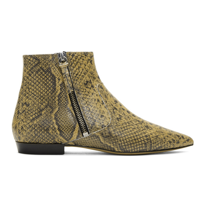 Isabel Marant Beige & Black Dawie Boots