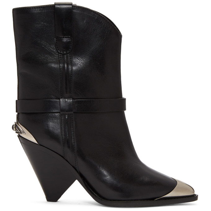 Isabel Marant Black Lamsy Western Boots