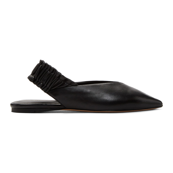 Isabel Marant Black Linta Slingback Flats