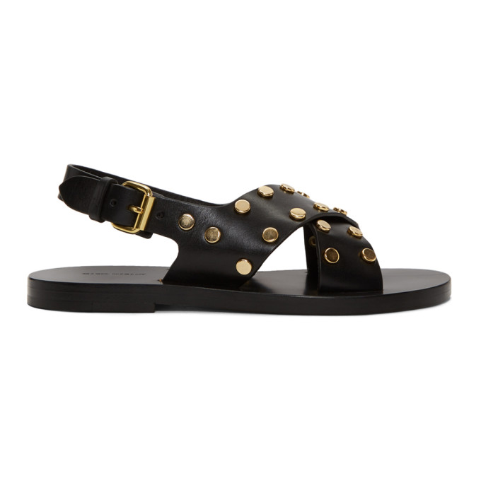 Isabel Marant Black Jane Crossover Sandals