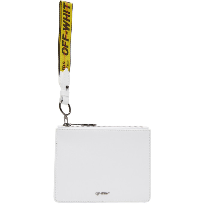 Off-White White Diagonal Double Flat Pouch