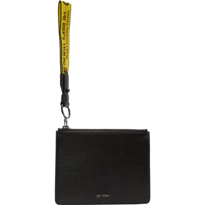 Off-White Black Diagonal Double Flat Pouch