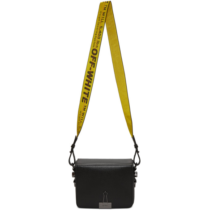 Off-White Black Binder Clip Flap Bag