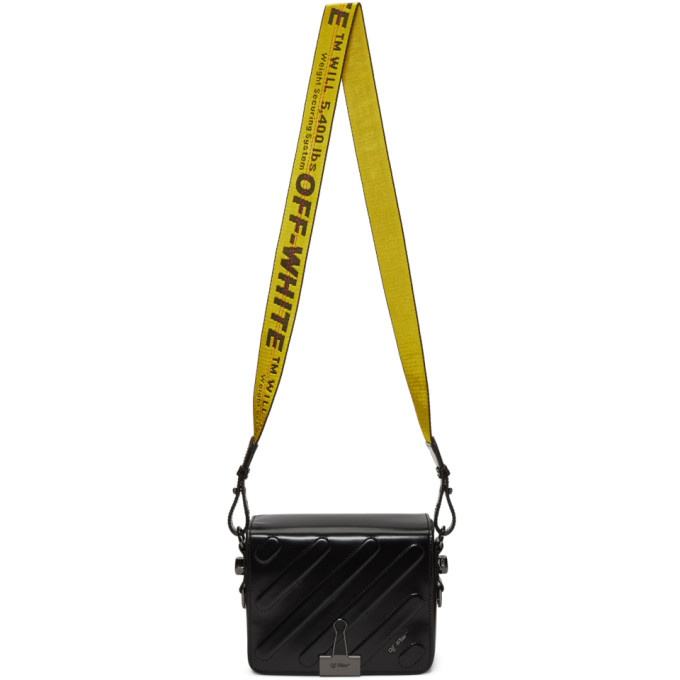 Off-White Black Padded Diagonal Flap Bag