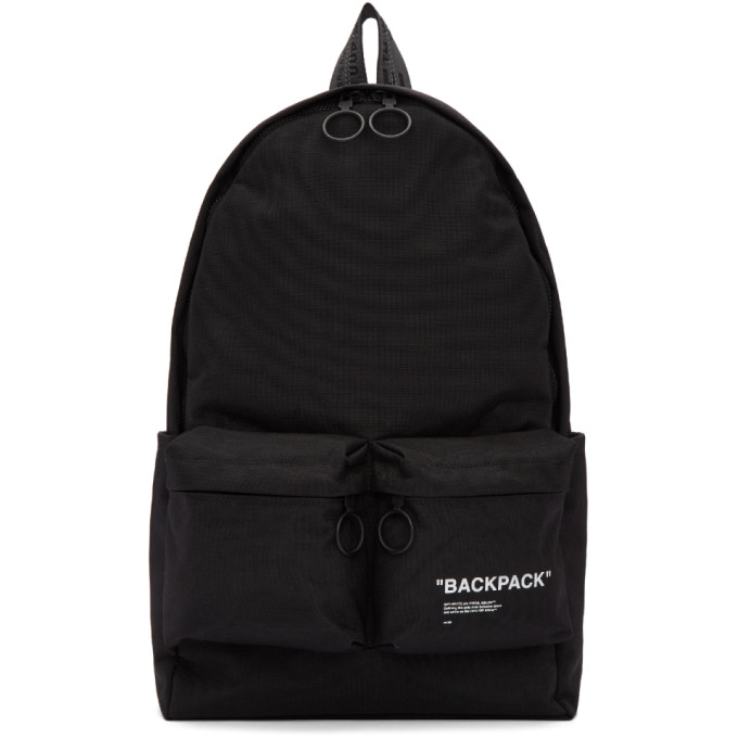 Off-White Black Quote Backpack