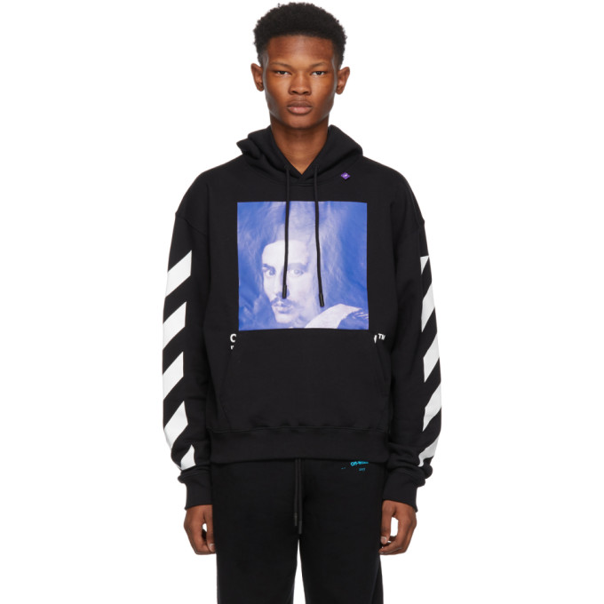 off white blue and purple hoodie