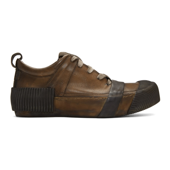 Boris Bidjan Saberi Brown Kangaroo Sneakers