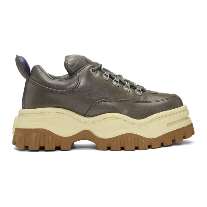Eytys Grey Leather Angel Sneakers