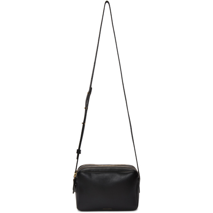 Mansur Gavriel Black Double Zip Crossbody Bag