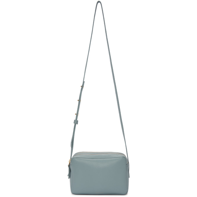 Mansur Gavriel Blue Double Zip Crossbody Bag