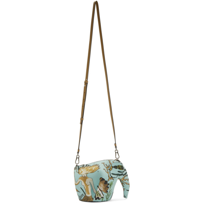 Loewe Blue Paula's Ibiza Edition Mini Elephant Mermaid Bag