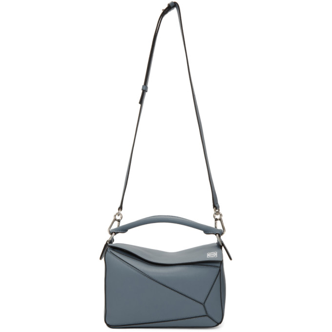 Loewe Blue Small Puzzle Bag