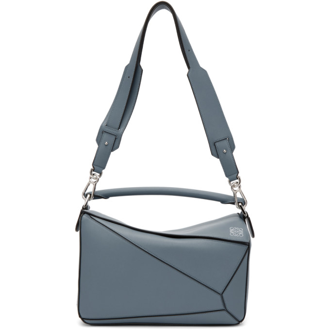 Loewe Blue Medium Puzzle Bag