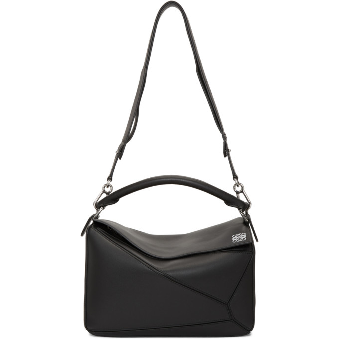 Loewe Black Medium Puzzle Bag