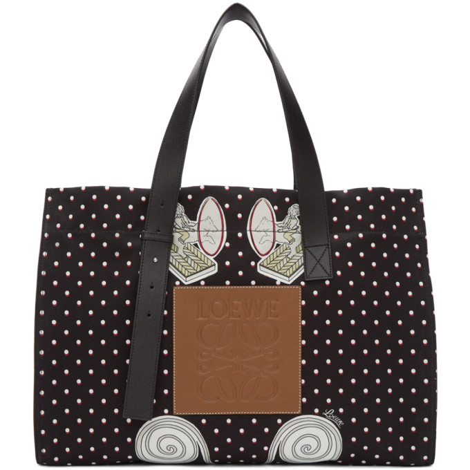 Loewe Black Paula's Ibiza Edition Large Plum Tote