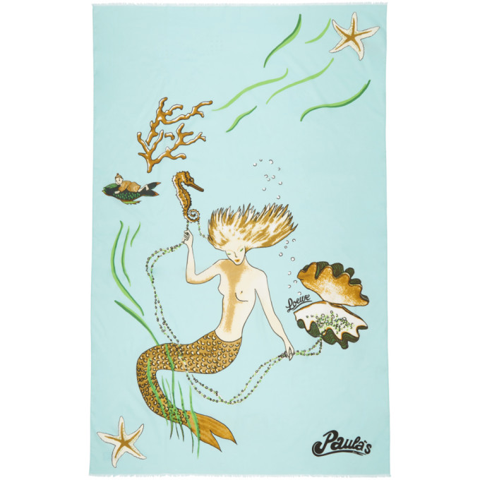 LOEWE LOEWE BLUE PAULAS IBIZA EDITION MERMAID SCARF