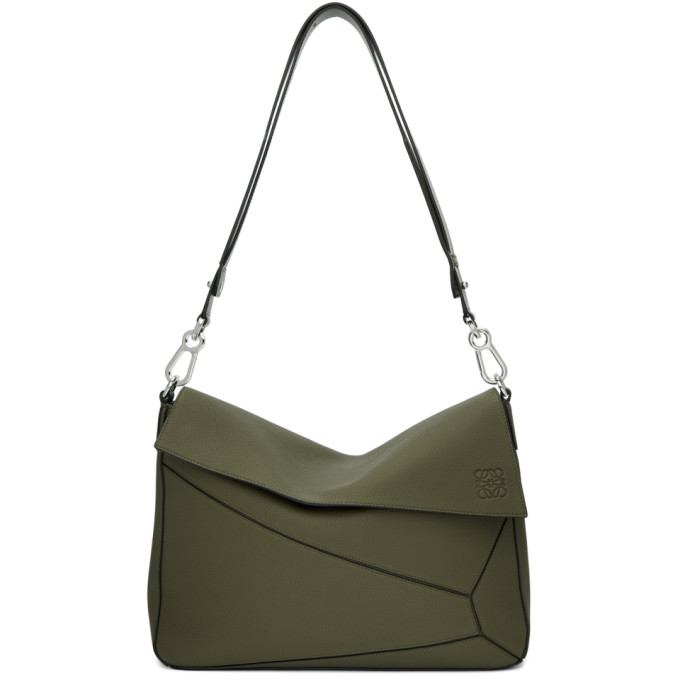 Loewe Khaki Puzzle Messenger Bag