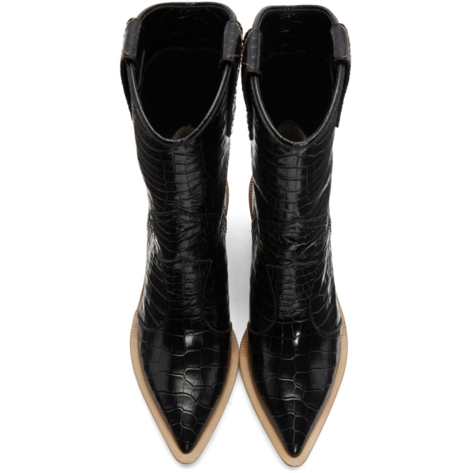 fendi black cowboy boots