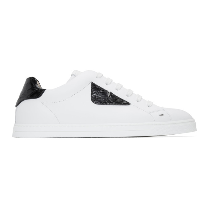 Fendi White 'Bag Bugs' Sneakers