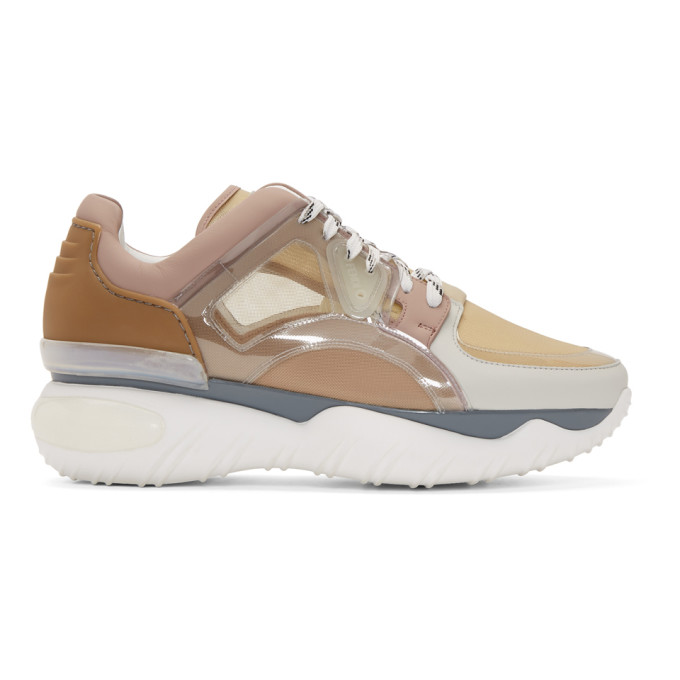 Fendi Pink & Beige Translucent Vinyl Sneakers