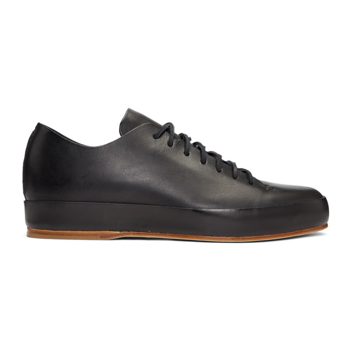 Feit Black Hand Sewn Low-Top Sneakers