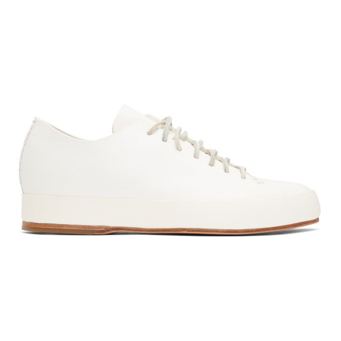Feit White Hand Sewn Low-Top Sneakers