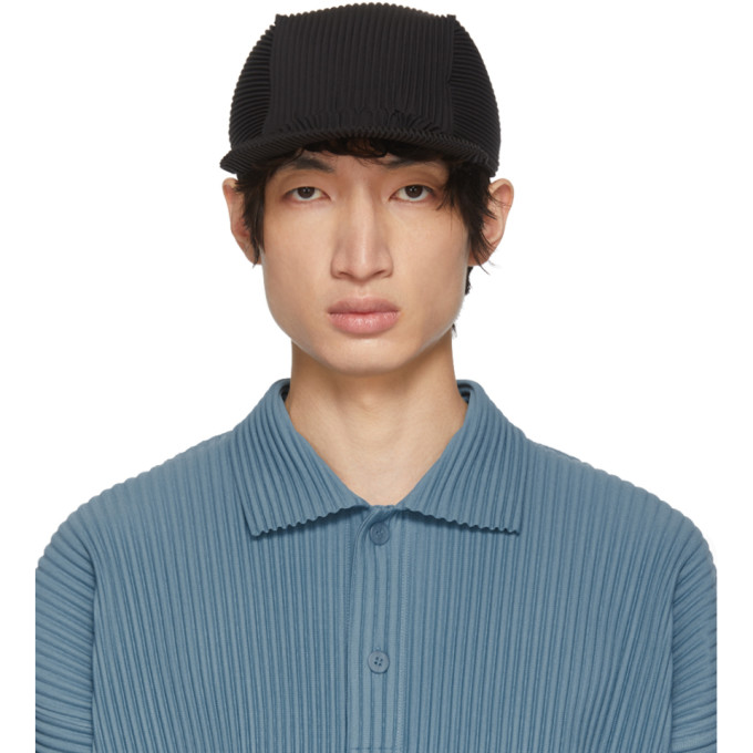 Homme Plissé Issey Miyake Black Pleated Cap - 182729M139002