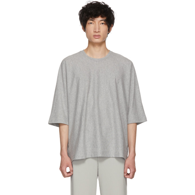 Homme Plissé Issey Miyake Grey Release T-Shirt - 182729M213016