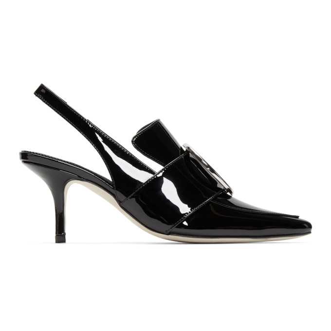 DORATEYMUR BLACK PATENT EAGLE HEELS