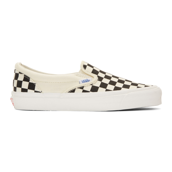 Vans Black & White OG Checkerboard Classic Slip-On Sneakers