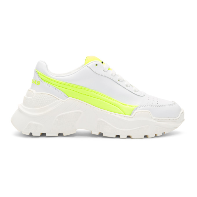 Joshua Sanders SSENSE Exclusive White & Yellow Zenith Sneakers