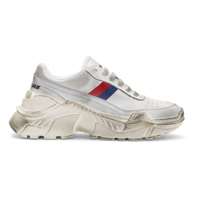 Joshua Sanders White Striped Zenith Sneakers