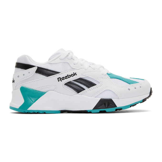 Reebok Classics White & Green Aztrek Sneakers