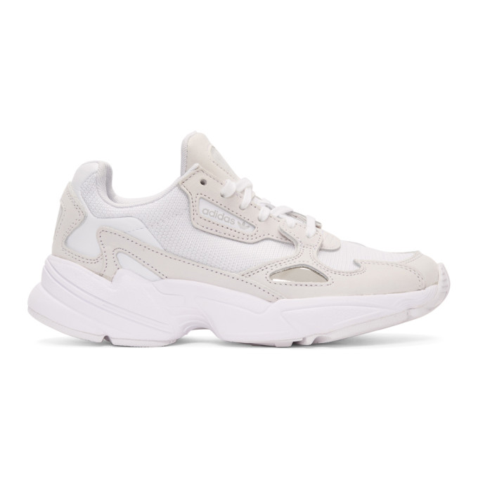 adidas Originals White Falcon 90's Running Sneakers