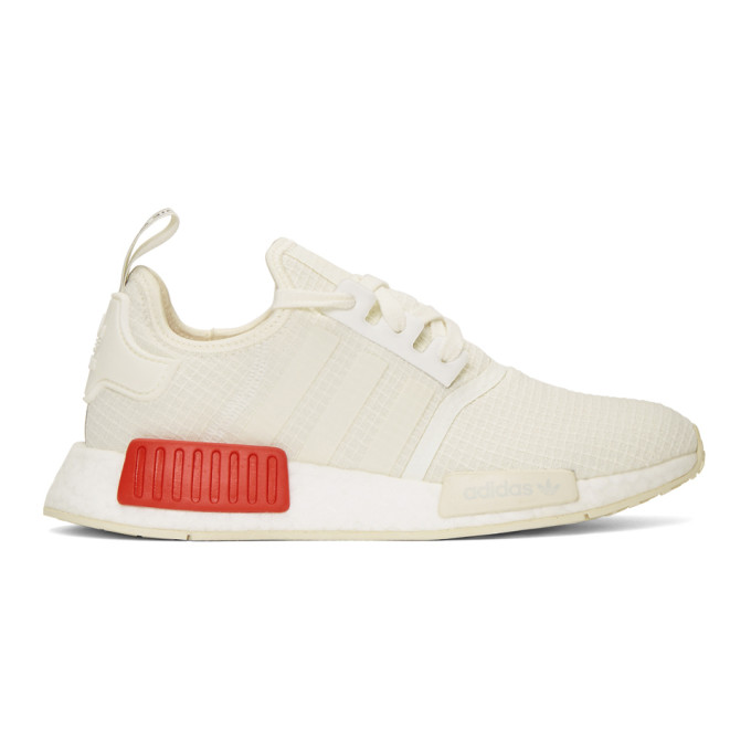 adidas Originals White NMD_R1 Boost Sneakers