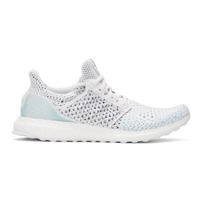 adidas Originals White & Blue UltraBOOST Parley PK Sneakers