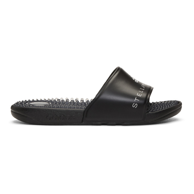 adidas by Stella McCartney Black Adissage Pool Slides