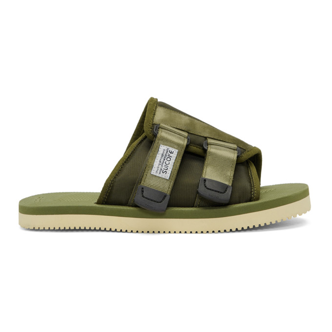 Suicoke Green Kaw-Cab Sandals