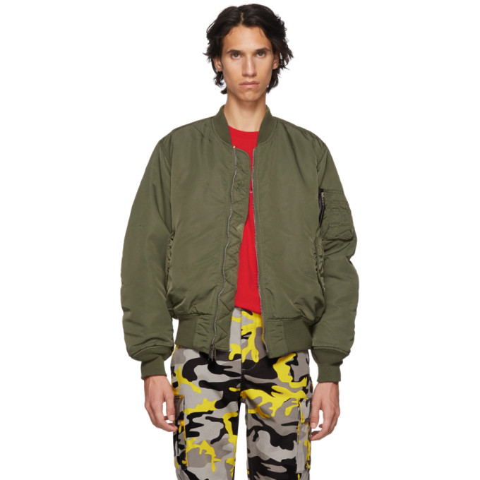 1017 ALYX 9SM Green Pilot Bomber Jacket 182776M17500201