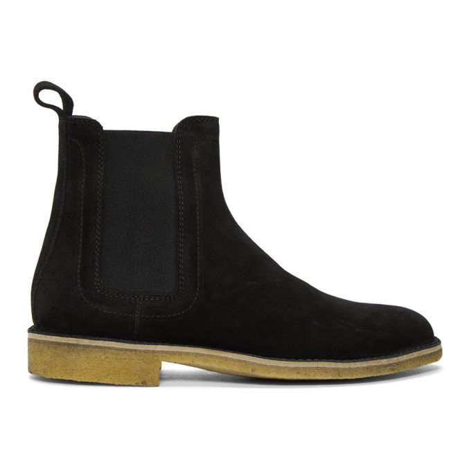 Bottega Veneta Black Suede Chelsea Boots